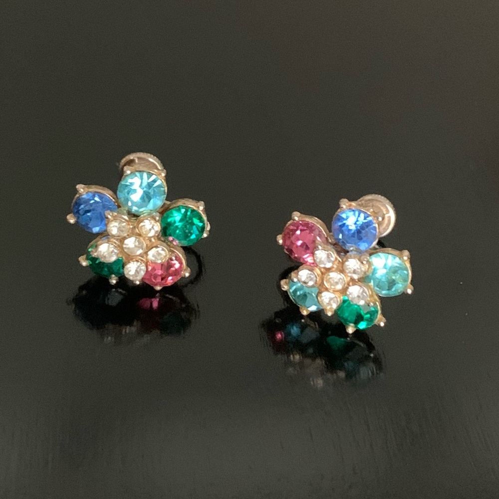 Vintage Signed Nemo Screw Back Earrings